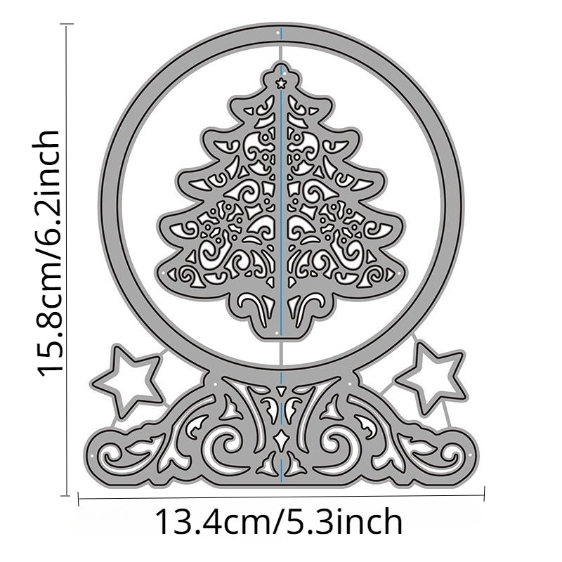1pc Christmas Cutting Die Ball Snowflake Craft Stencil Punching Templates