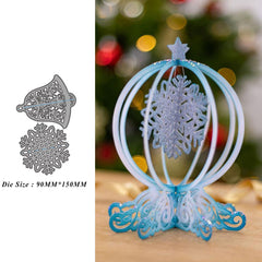 1pc Christmas Cutting Die Ball Snowflake Craft Stencil Punching Templates