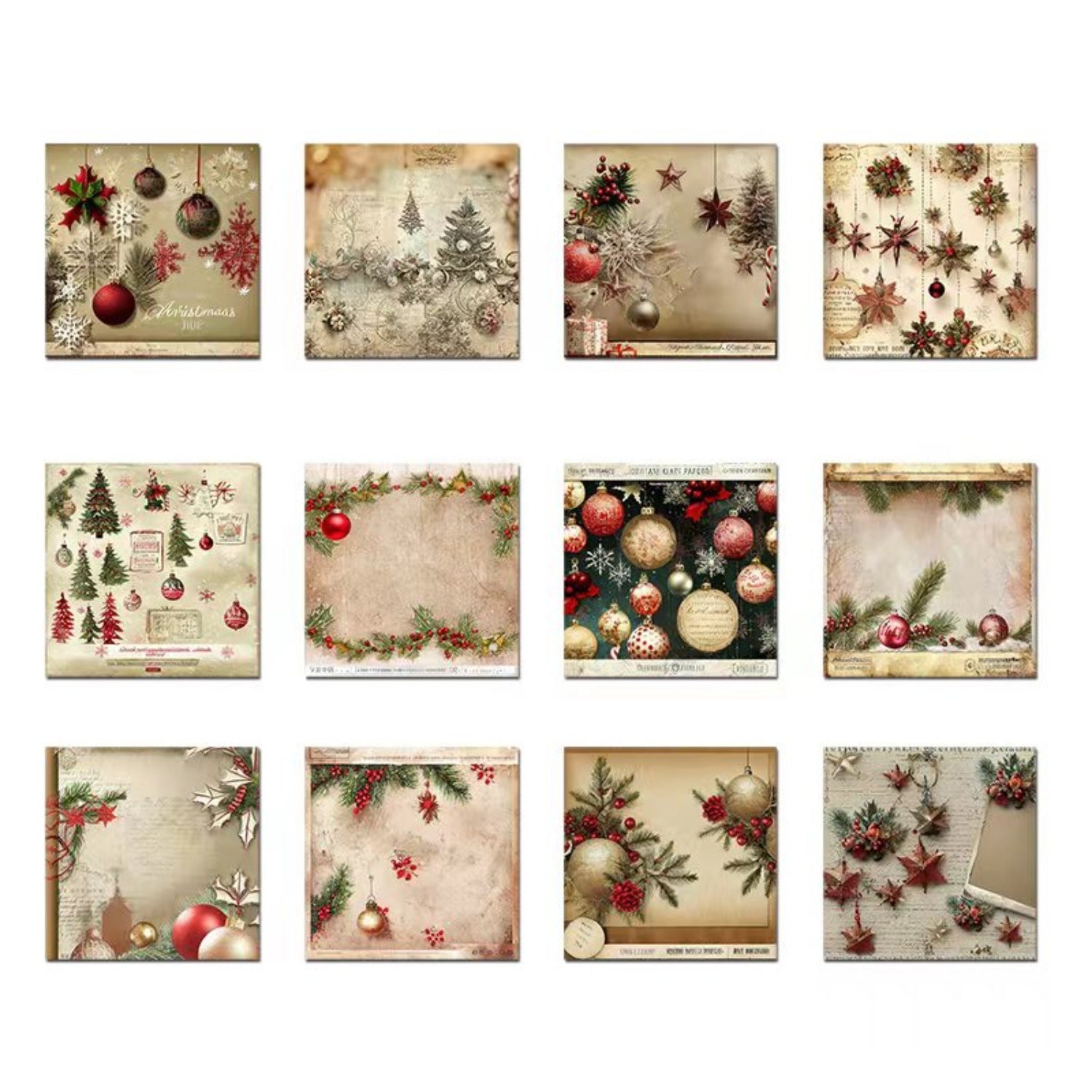 Christmas Background Paper 15x24cm DIY Book Paper Cutting Clip