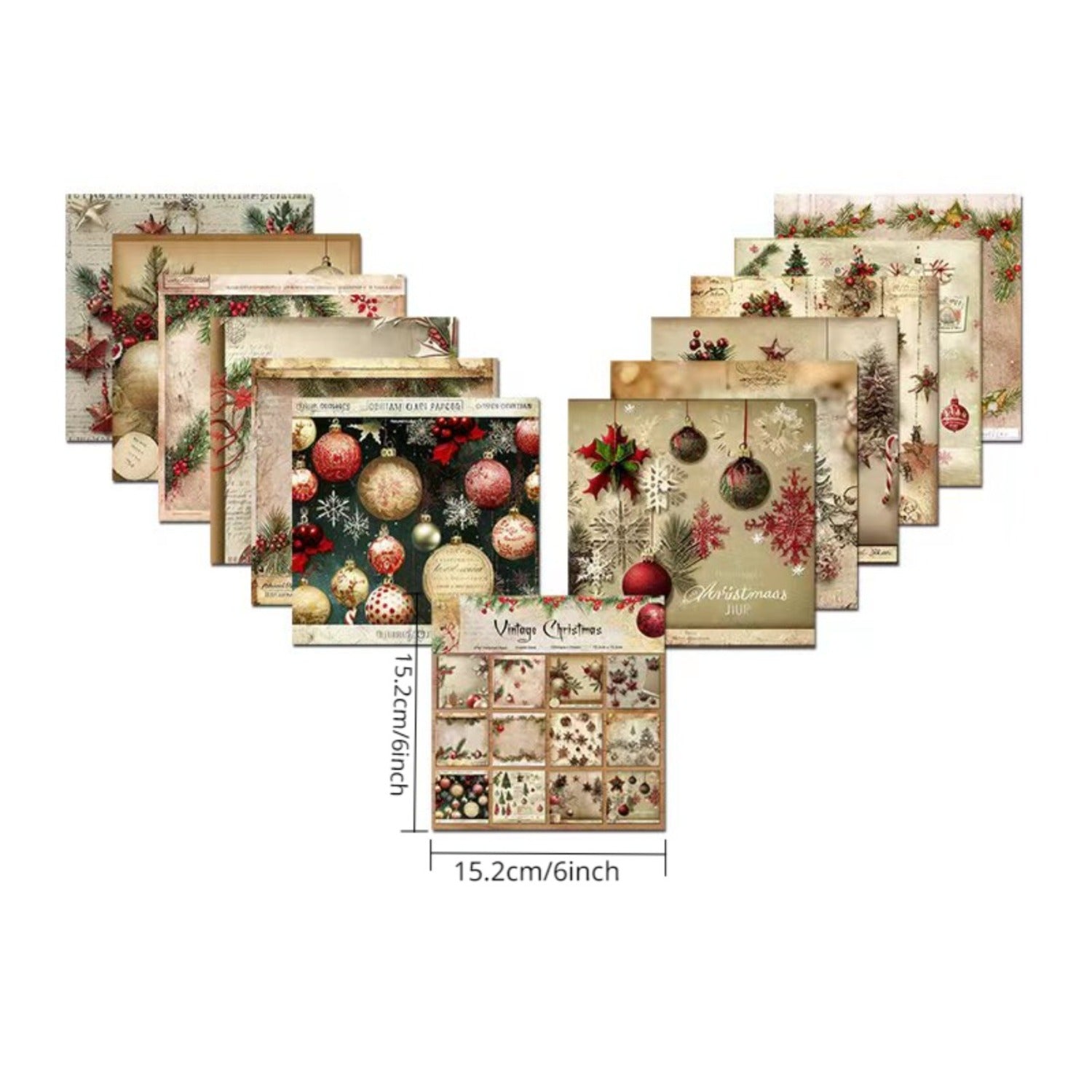 Christmas Background Paper 15x24cm DIY Book Paper Cutting Clip
