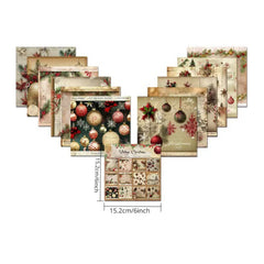 Christmas Background Paper 15x24cm DIY Book Paper Cutting Clip