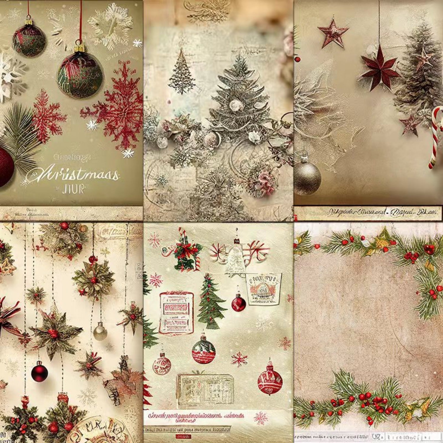 Christmas Background Paper 15x24cm DIY Book Paper Cutting Clip