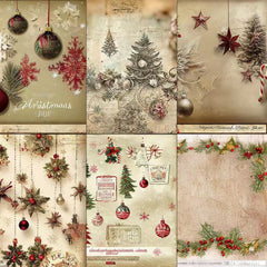 Christmas Background Paper 15x24cm DIY Book Paper Cutting Clip