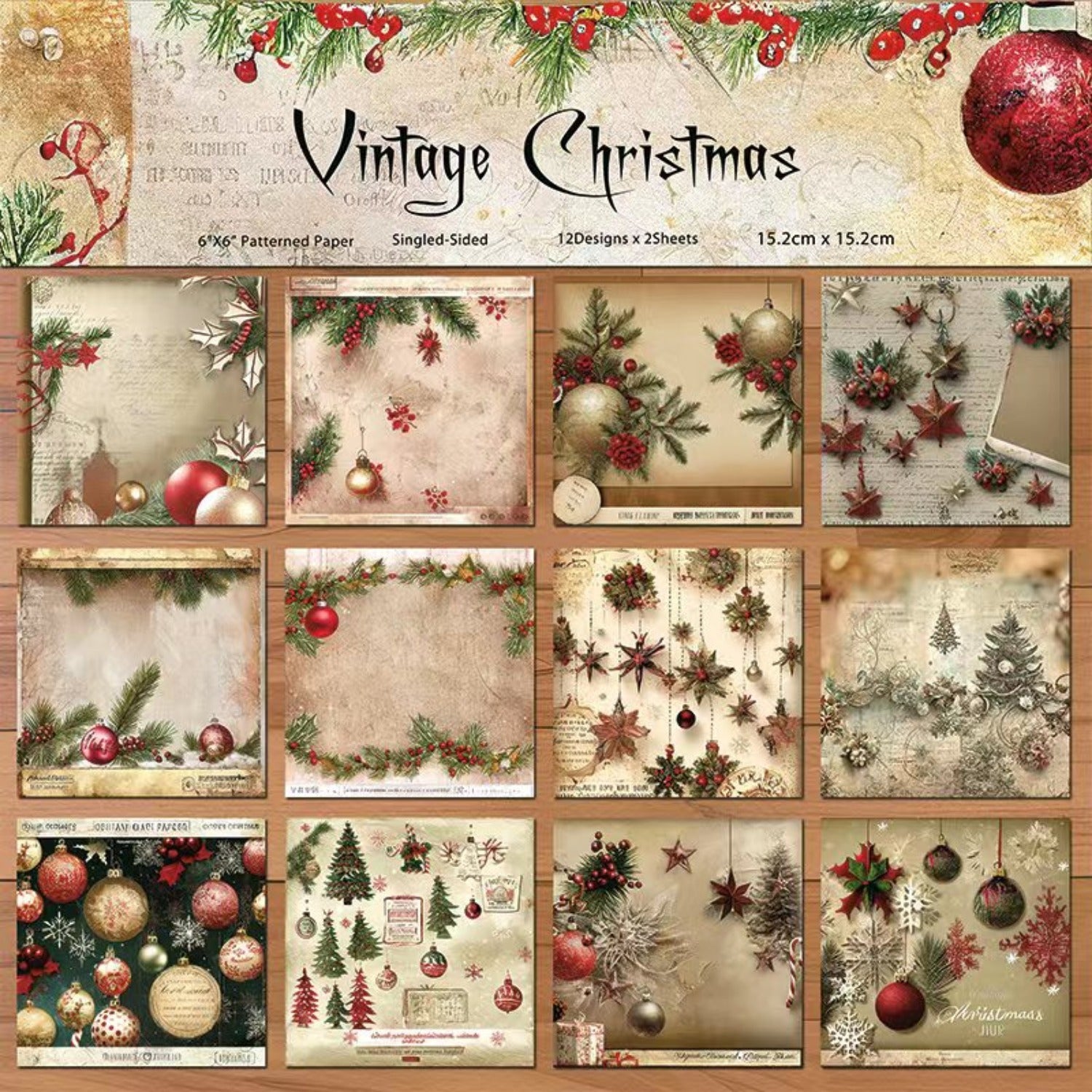 Christmas Background Paper 15x24cm DIY Book Paper Cutting Clip