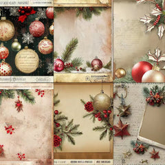 Christmas Background Paper 15x24cm DIY Book Paper Cutting Clip