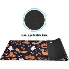 Halloween Orange Cats Pumpkin Bats Ghosts Large Mouse Pad