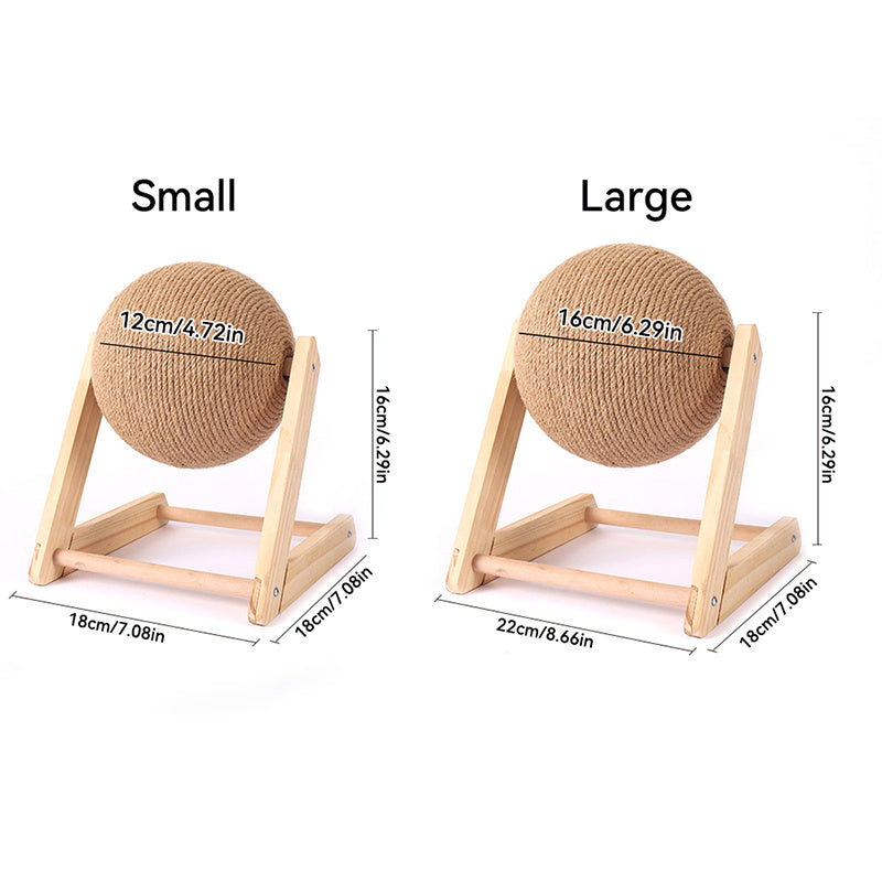 Durable Cat Scratching Ball Toy With Sisal Rope for Claws Grinding