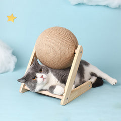 Durable Cat Scratching Ball Toy With Sisal Rope for Claws Grinding