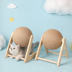 Durable Cat Scratching Ball Toy With Sisal Rope for Claws Grinding