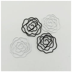 16pcs Metal Paper Clips Roses Bookmarks Office School Stationery Accessory