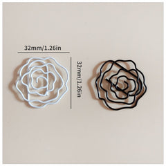 16pcs Metal Paper Clips Roses Bookmarks Office School Stationery Accessory