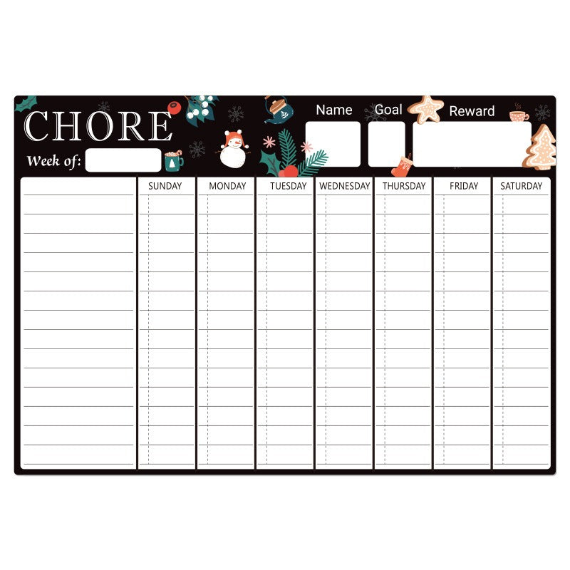 Magnetic A3 Month Planner Refrigerator Sticker Erasable Whiteboard