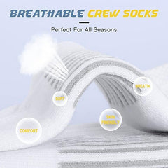 5 Pairs Men's Cotton Basketball Socks for Autumn/Winter