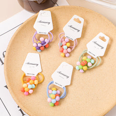 10pcs Flower Hair Rope Elastic Rubber Hair Tie Bands For Girls