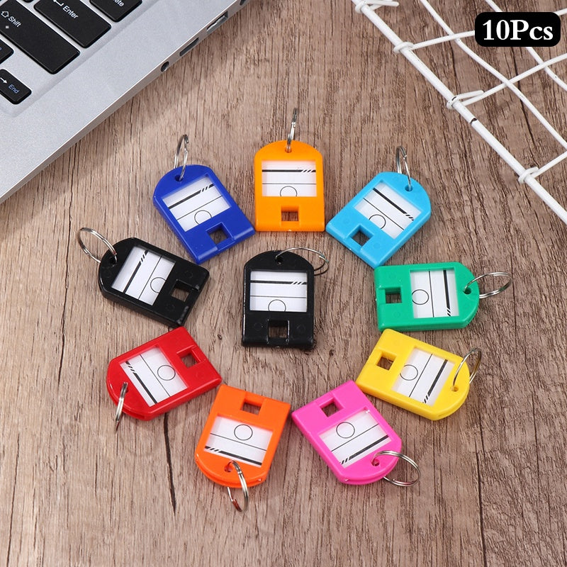 10pcs Keychain Key Tag ID Name TEL Number Marker Tag Baggage Tag