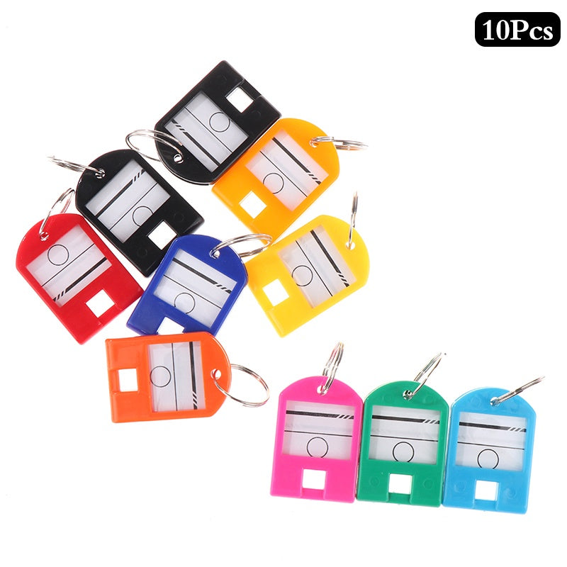 10pcs Keychain Key Tag ID Name TEL Number Marker Tag Baggage Tag