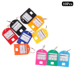 10pcs Keychain Key Tag ID Name TEL Number Marker Tag Baggage Tag