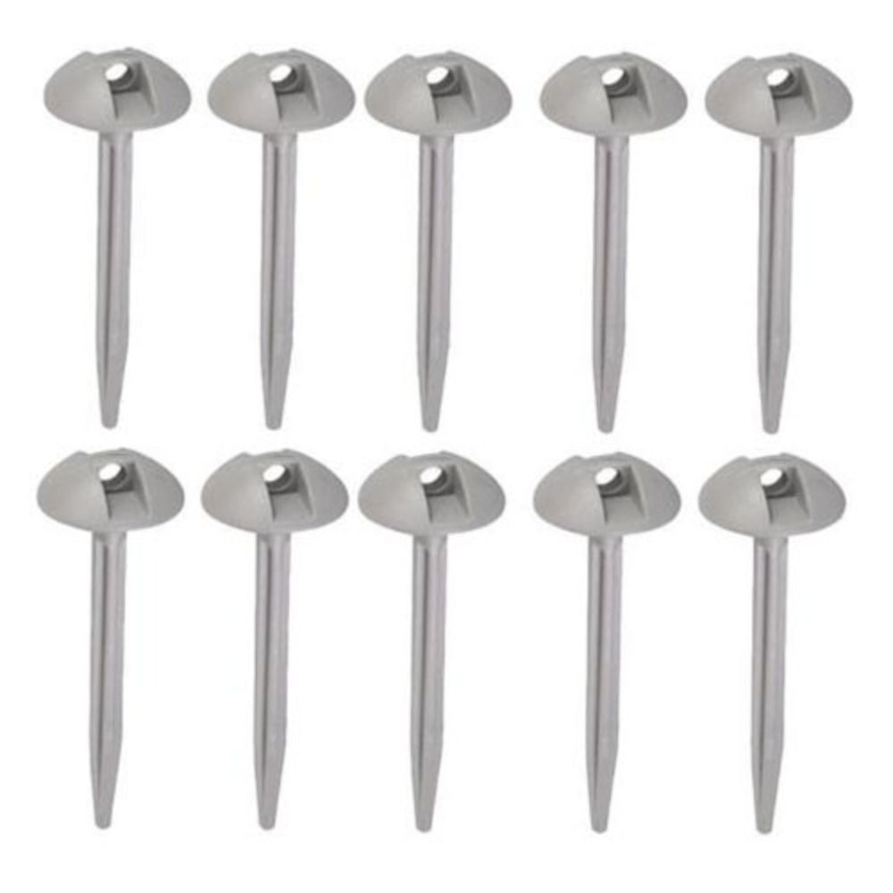 10pcs Plastic Mushroom Domed Awning Pegs Garden Nails