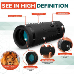 HD Monocular Telescope 6 30 Handheld Wide Angle BAK4 Prism Camping Concerts