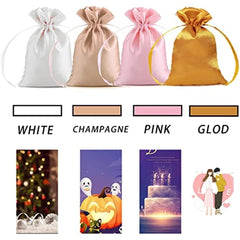 30pcs Small Silk Gift Bags Drawstring Pouch Wedding Favor Bags