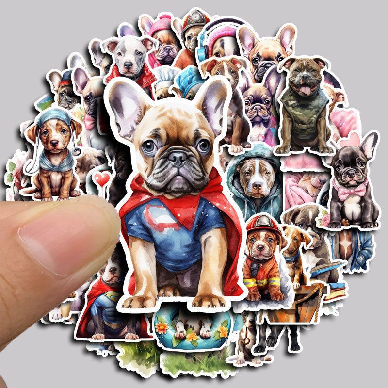 50pcs Dog Stickers DIY Computer Scrapbooking Student Stationery Arts Crafts