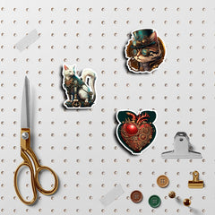 50pcs Steampunk Cat Sticker DIY Scrapbooking Washi Stickers