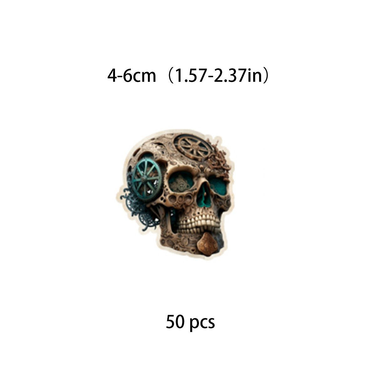 50pcs Steampunk Skull Capital Stickers DIY Scrapbook Arts Crafts Washi Stickers