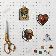 50pcs Steampunk Skull Capital Stickers DIY Scrapbook Arts Crafts Washi Stickers