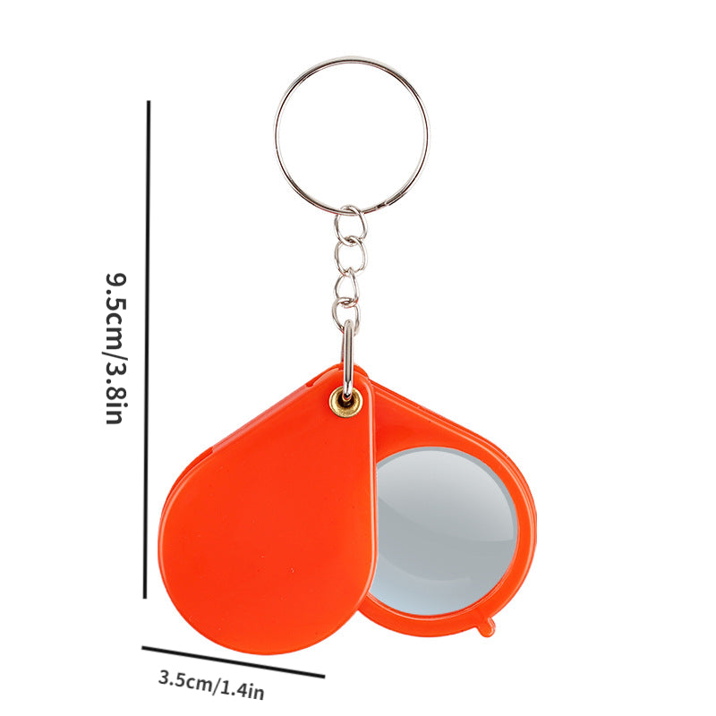 Mini Folding Portable Elderly Reading Magnifying Glass Keychain Glasses