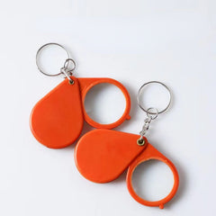Mini Folding Portable Elderly Reading Magnifying Glass Keychain Glasses