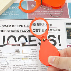 Mini Folding Portable Elderly Reading Magnifying Glass Keychain Glasses