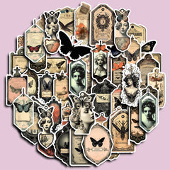 50pcs Steampunk Butterfly Dream Sticker Arts Crafts