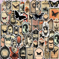 50pcs Steampunk Butterfly Dream Sticker Arts Crafts