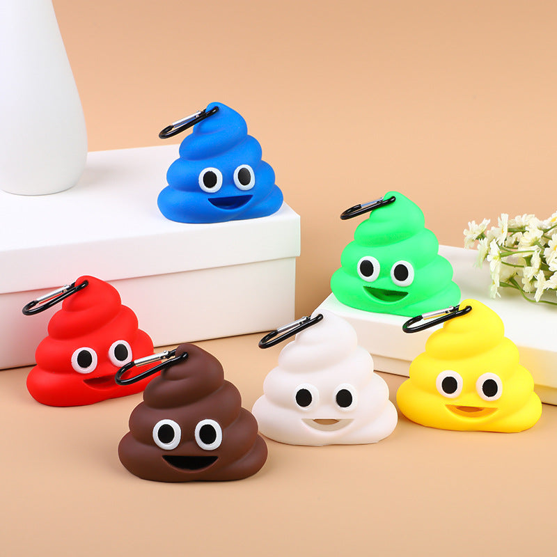 Poop Shaped Dog Poop Bag Dispenser with Clip