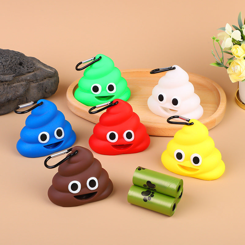 Poop Shaped Dog Poop Bag Dispenser with Clip