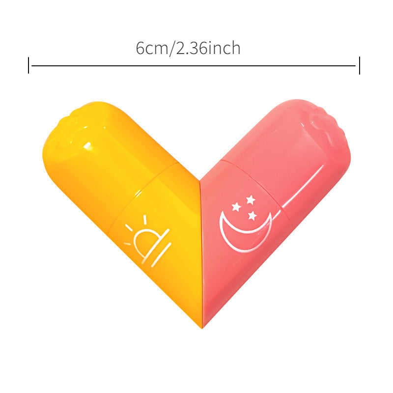 Heart Lip Balm Couple Lipstick Dual use Moisturizing Fruity Lipstick