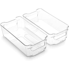 Clear Stackable Storage Bins Kitchen Pantry Organizer