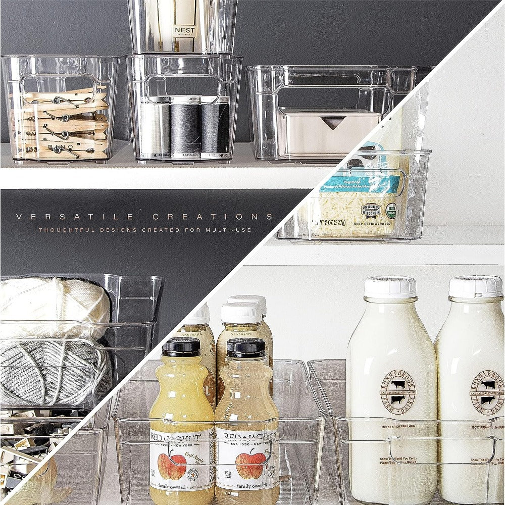 Clear Stackable Storage Bins Kitchen Pantry Organizer