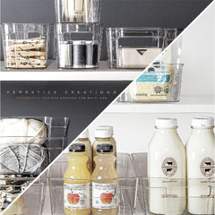 Clear Stackable Storage Bins Kitchen Pantry Organizer
