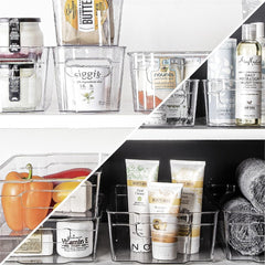 Clear Stackable Storage Bins Kitchen Pantry Organizer