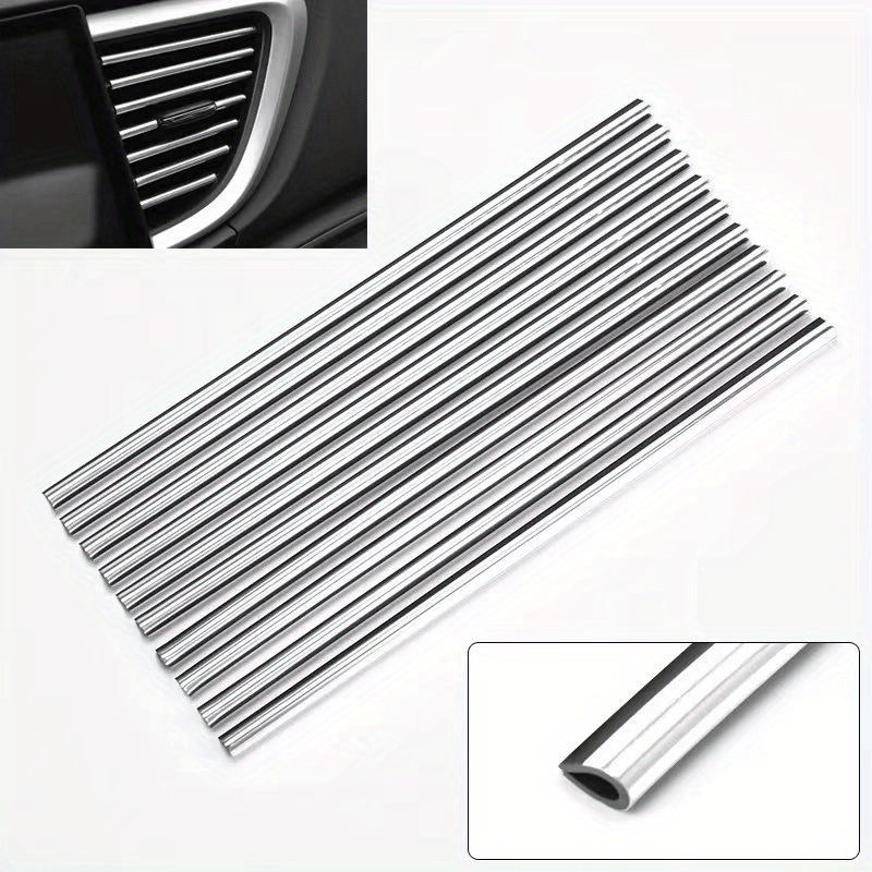 10pcs 19 Car Air Conditioner Outlet Decorative Moulding Trim Strips