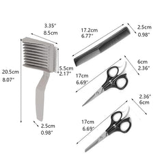 Professional Haircut Kit for Men Barber Fade Combs Set With Scis