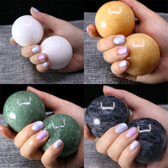 2 Inch Natural Jade Fitness Handball Quartz Ball for Relaxation Wrist Massage