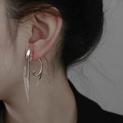 Cyberpunk Darts Shape Ear Pendants Gothic Earrings Hip Hop Unisex Jewelry