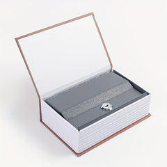 Metal Steel Mini Safe with Key, Cash Drawer 17.98x11.43x5.49 cm