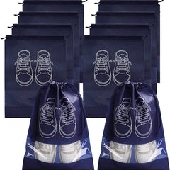 5pcs Non-woven Shoes Storage Bags Waterproof Drawstring Shoe Bag