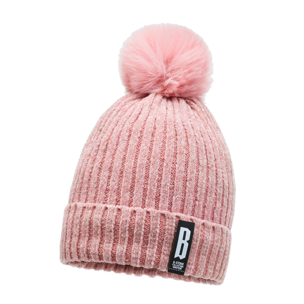Winter Chenille Plus Velvet Knitted Hat