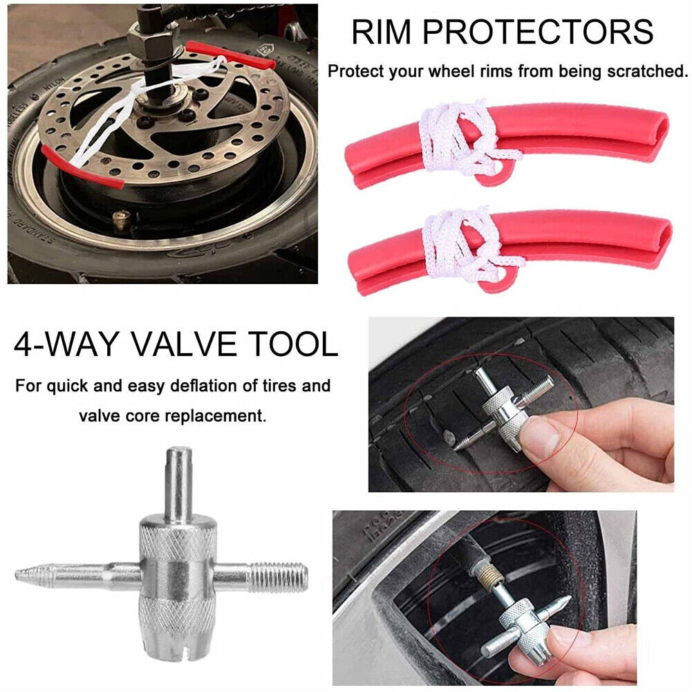 12pcs Tire Lever Tool Spoon And Wheel Rim Protectors Tool Kit