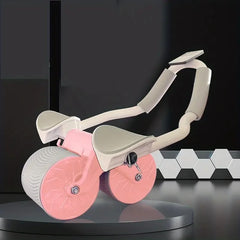 Ab Roller Auto Rebound Abs Workout Equipment Timer Mat