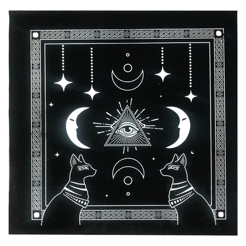 Tarot Card Tablecloth Pentagram Altar Cloth 19.29x19.29in